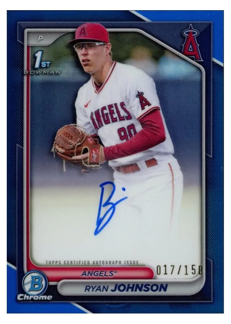 2024 Bowman Draft Chrome Prospect Autographs Ryan Johnson #CPA-RJ card