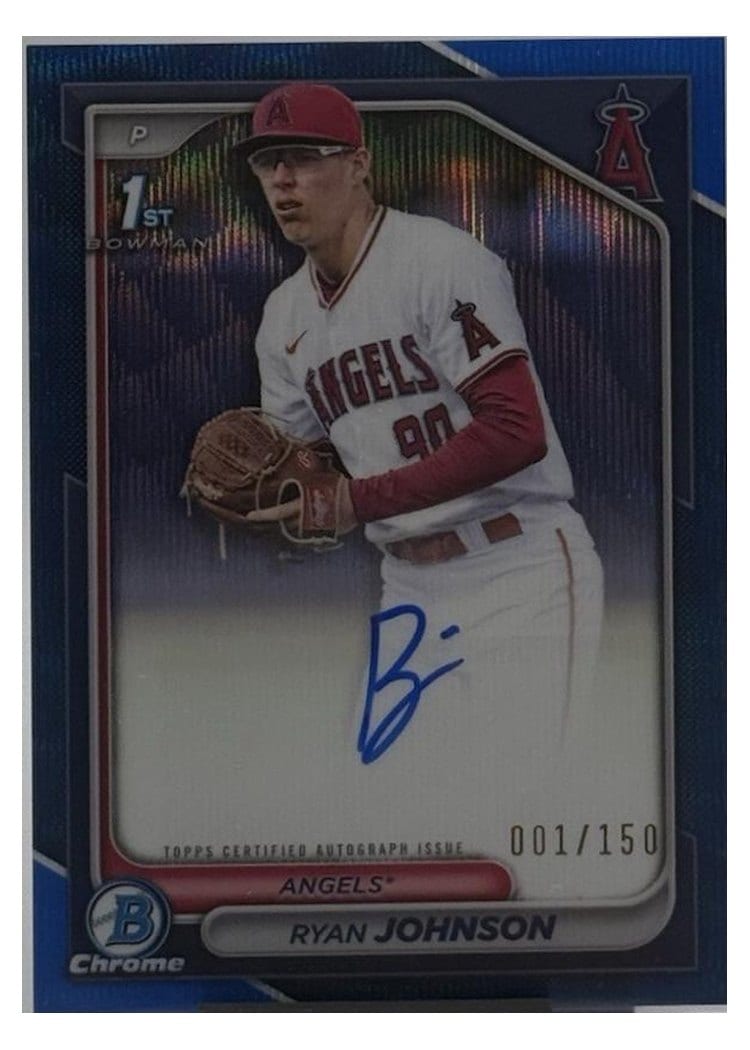 2024 Bowman Draft Chrome Prospect Autographs Ryan Johnson #CPA-RJ card