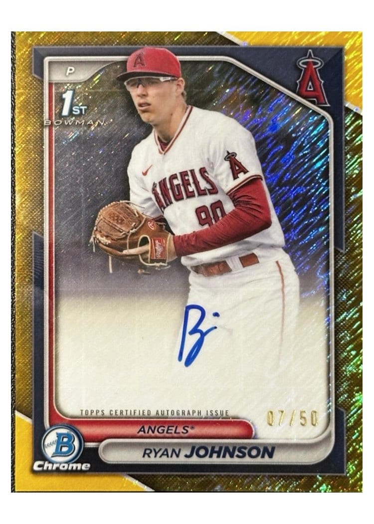 2024 Bowman Draft Chrome Prospect Autographs Ryan Johnson #CPA-RJ card