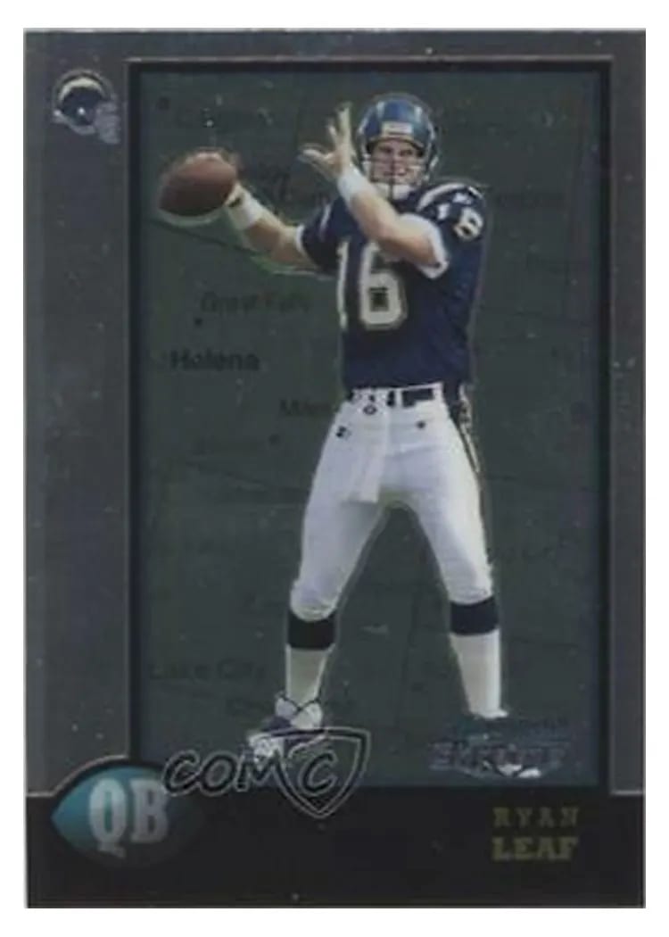 1998 Bowman Chrome Ryan Leaf #10 card