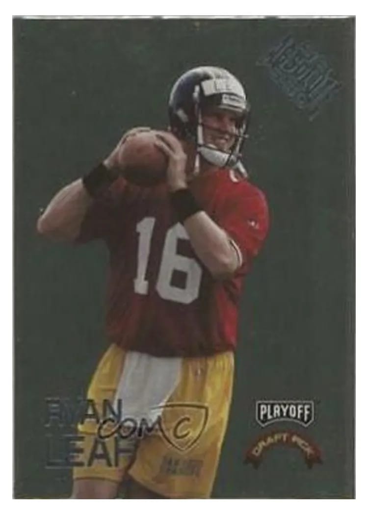 1998 Playoff Absolute Draft Picks Ryan Leaf #2 card