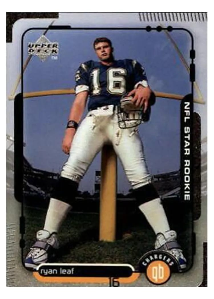 1998 Upper Deck Ryan Leaf #2 card
