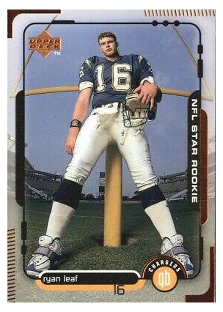 1998 Upper Deck Ryan Leaf #2 card