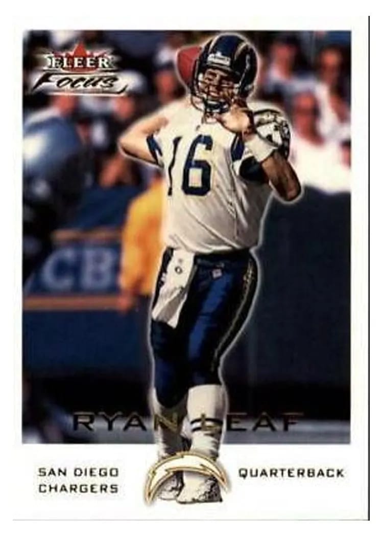 2000 Fleer Focus Ryan Leaf #47 card