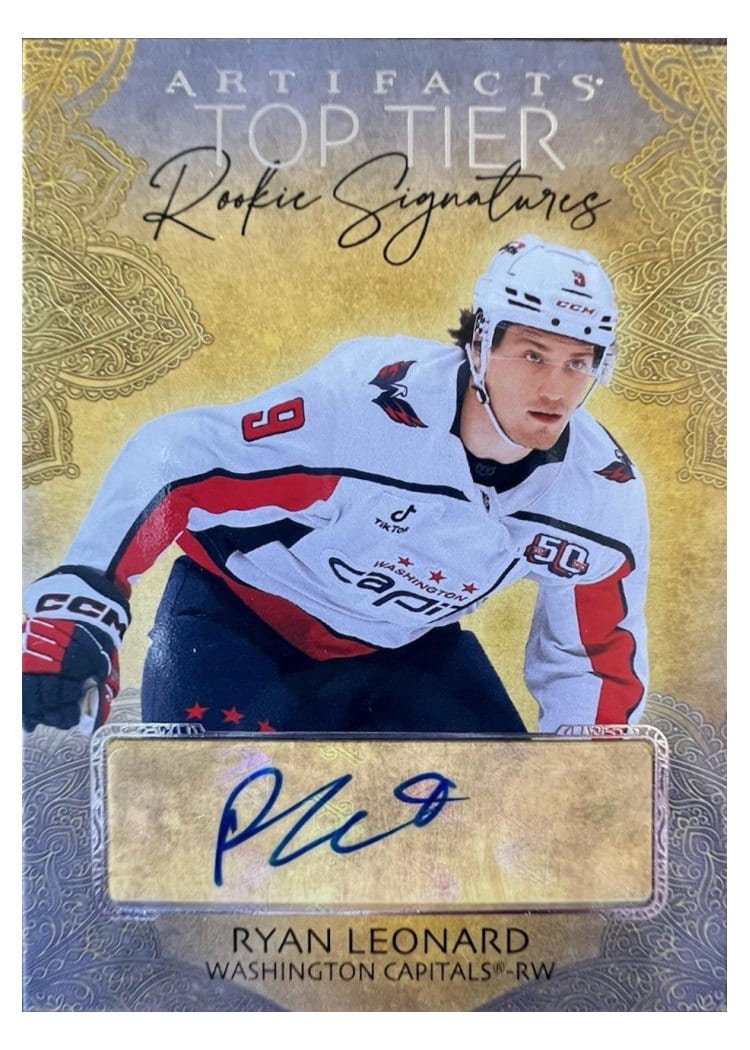 2025-26 Upper Deck Artifacts Top Tier Rookie Signatures Ryan Leonard #TTR-RL card