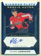 2025-26 Upper Deck Black Diamond Diamond Plate Rookie Auto Ryan Leonard #DPR-RL card