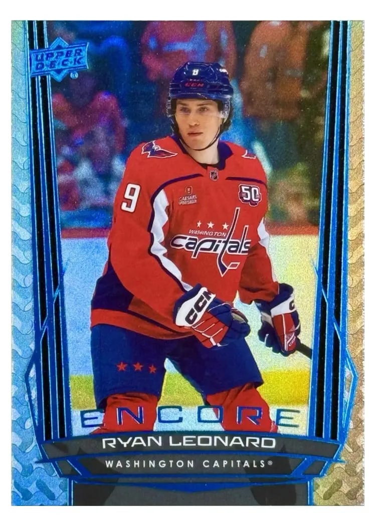 2025-26 Upper Deck Encore Ryan Leonard Blue #E-76 card