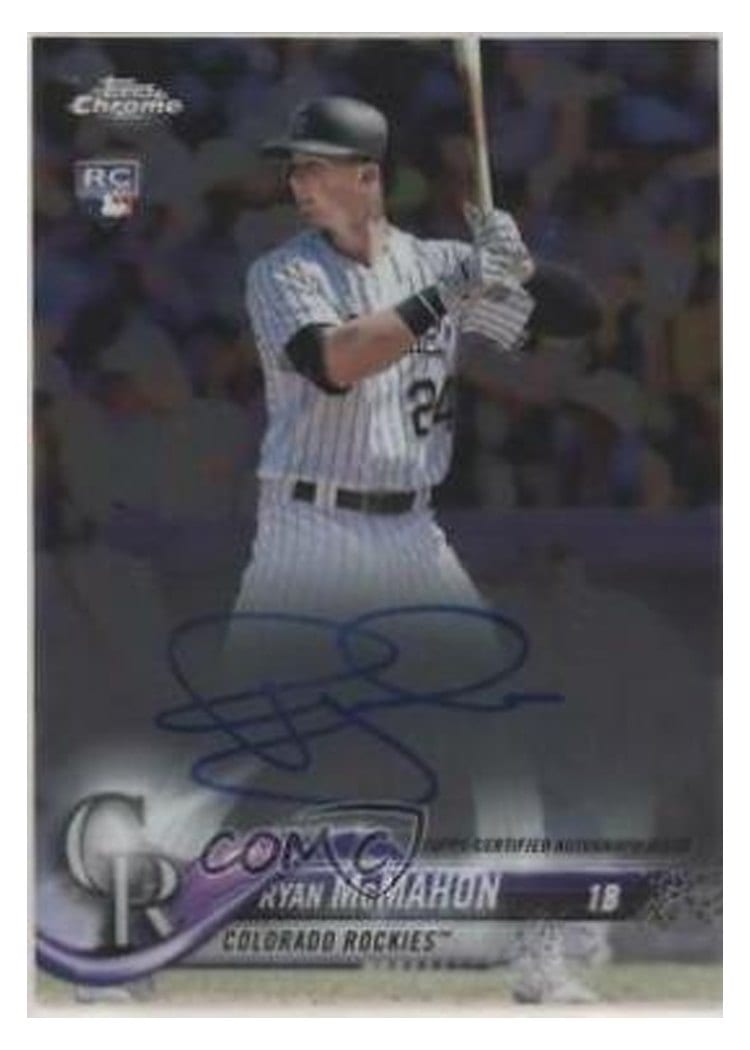 2018 Topps Chrome Rookie Autographs Ryan McMahon #RA-RM card