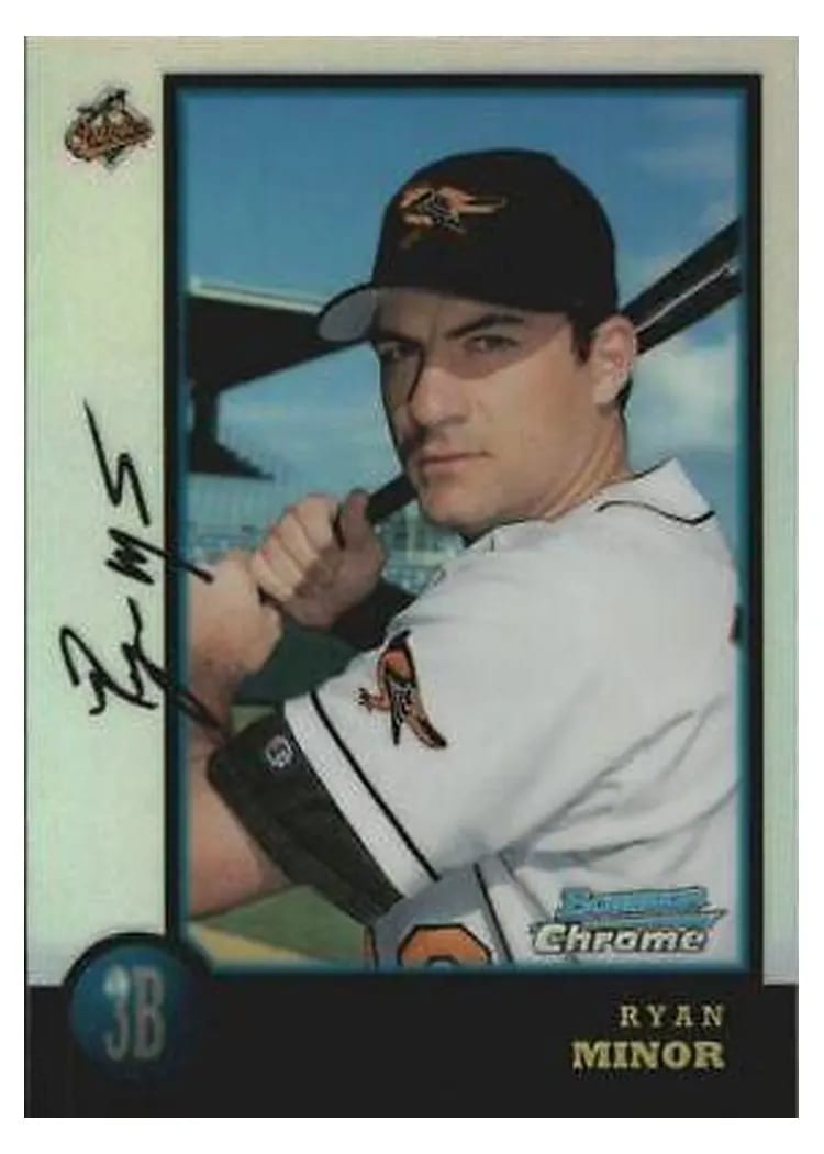 1998 Bowman Chrome Ryan Minor #107 card