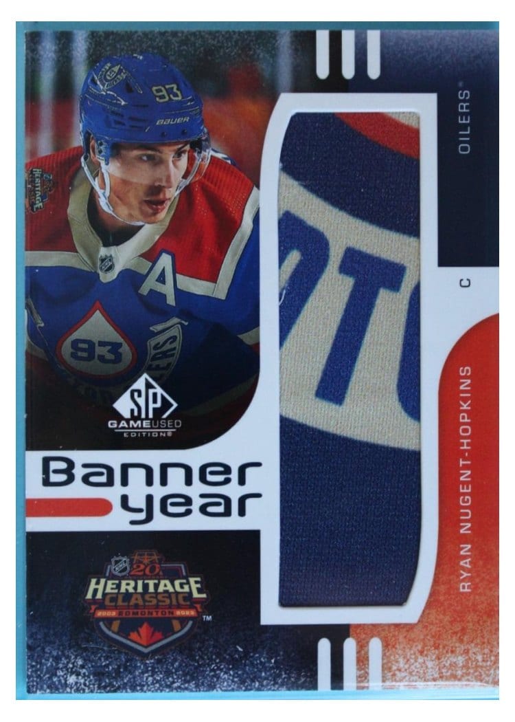 2024-25 SP Game Used 2023 Heritage Classic Banner Year Relics Ryan Nugent-Hopkins #BYHC-RN card
