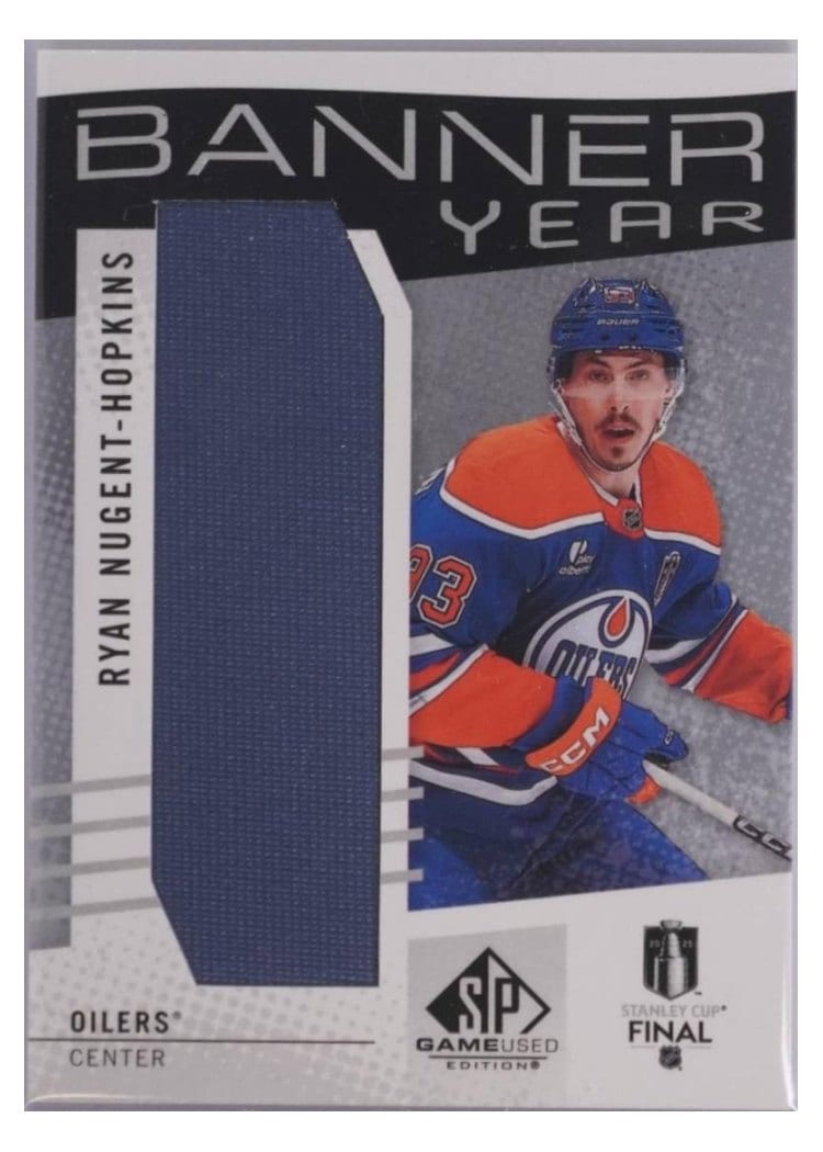 2025-26 SP Game Used 2025 Stanley Cup Finals Banner Year Relics Ryan Nugent-Hopkins #BYSC-RN card