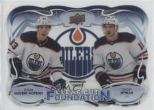 2022-23 Upper Deck Clear Cut Foundations Ryan Nugent-Hopkins/Zach Hyman #CCF-NH card