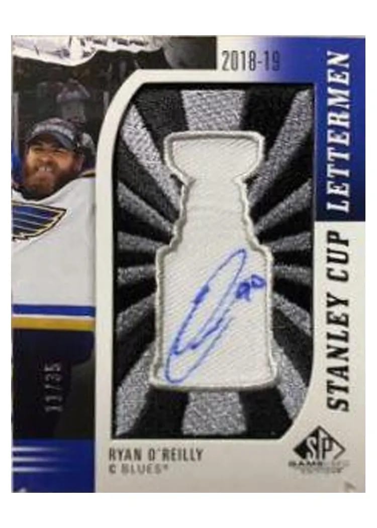 2021-22 SP Game Used Stanley Cup Lettermen Signatures Ryan O'Reilly #SCL-RO card