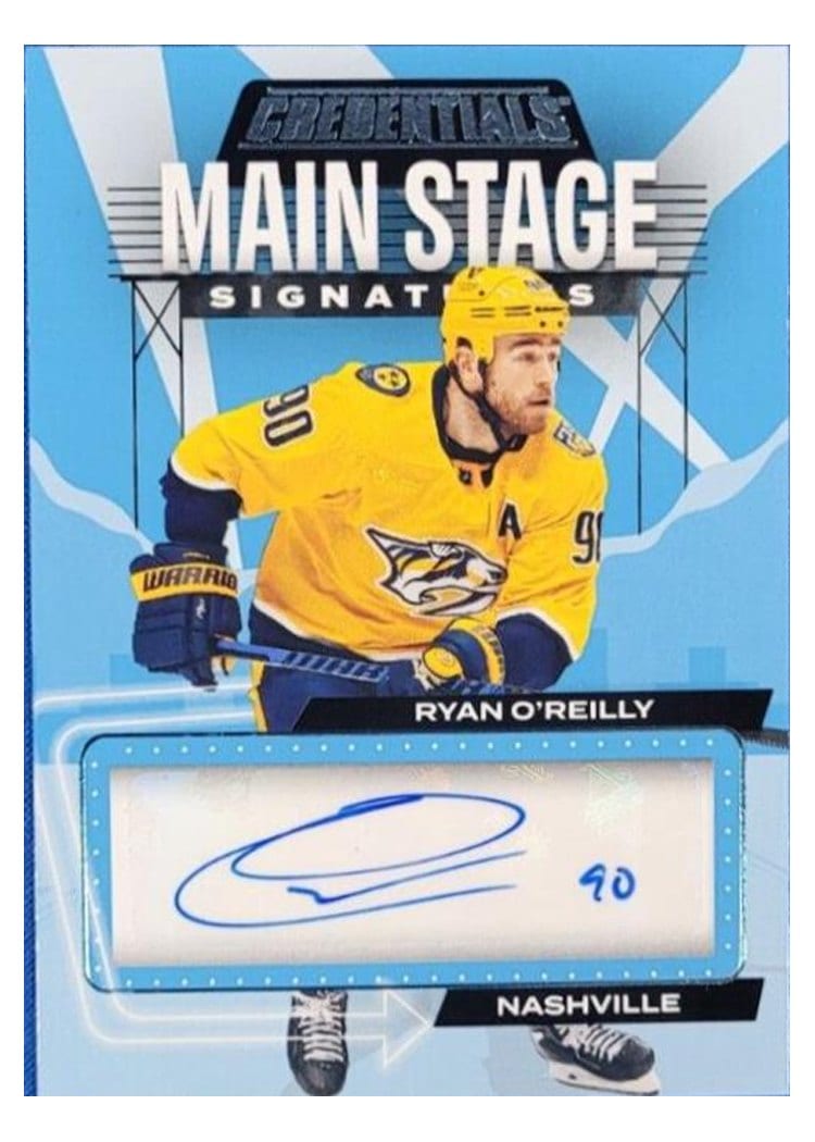 2023-24 Upper Deck Credentials Main Stage Signatures Ryan O'Reilly #MS-RO card