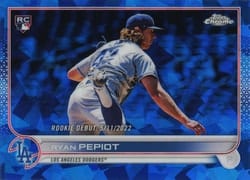 2022 Topps Chrome Update Sapphire Edition Base Set Ryan Pepiot #US258 card