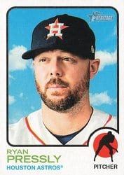 2022 Topps Heritage Base Set Ryan Pressly #218 card