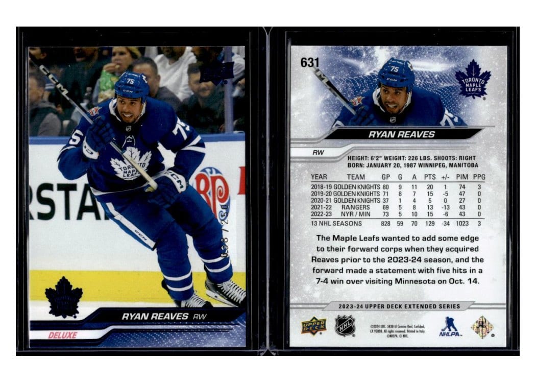 2023-24 Upper Deck Base Set Ryan Reaves #631 card