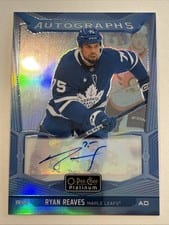 2024-25 O-Pee-Chee Platinum Blue Rainbow Autographs Ryan Reaves #BA-RR card