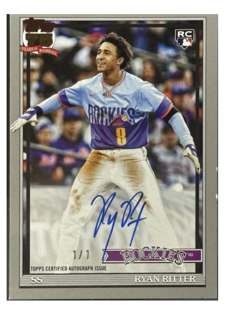 2026 Topps 1991 Topps Autographs Ryan Ritter #91A-RIT card