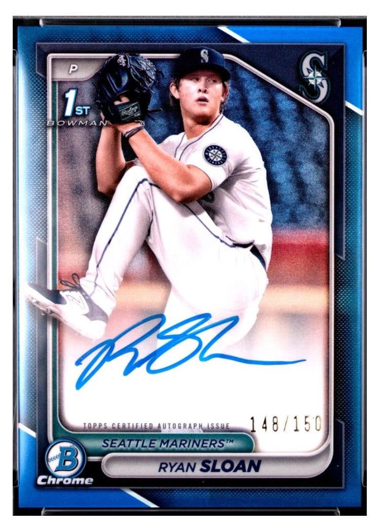 2024 Bowman Draft Chrome Prospect Autographs Ryan Sloan #CPA-RS card