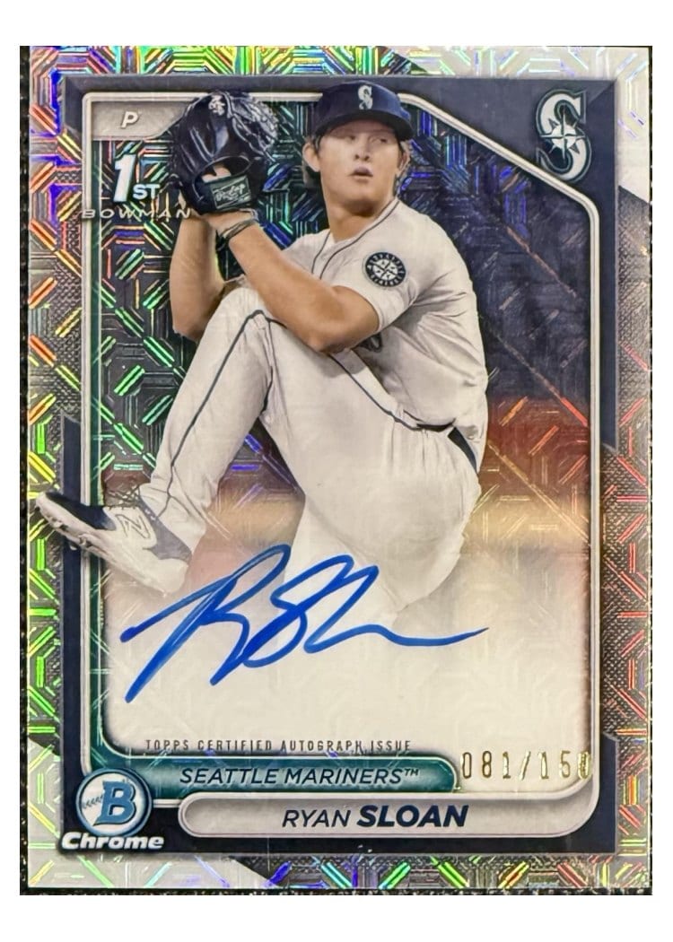 2024 Bowman Draft Chrome Prospect Autographs Ryan Sloan #CPA-RS card