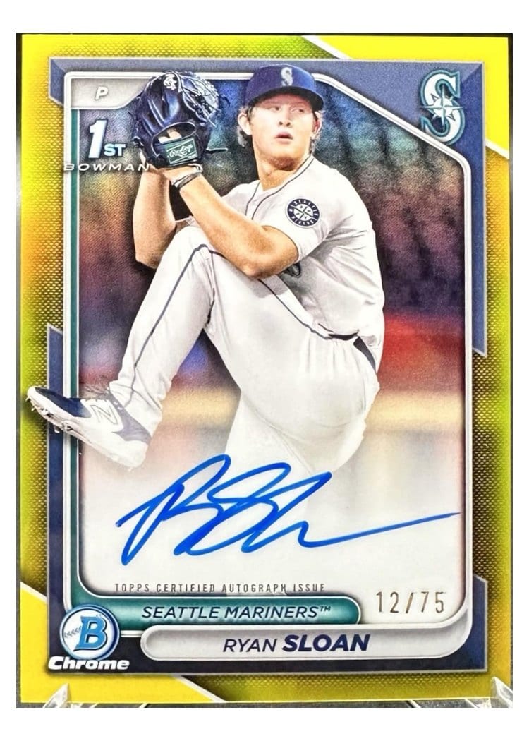 2024 Bowman Draft Chrome Prospect Autographs Ryan Sloan #CPA-RS card