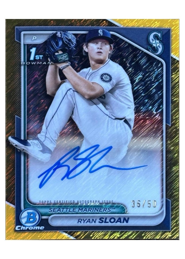 2024 Bowman Draft Chrome Prospect Autographs Ryan Sloan #CPA-RS card