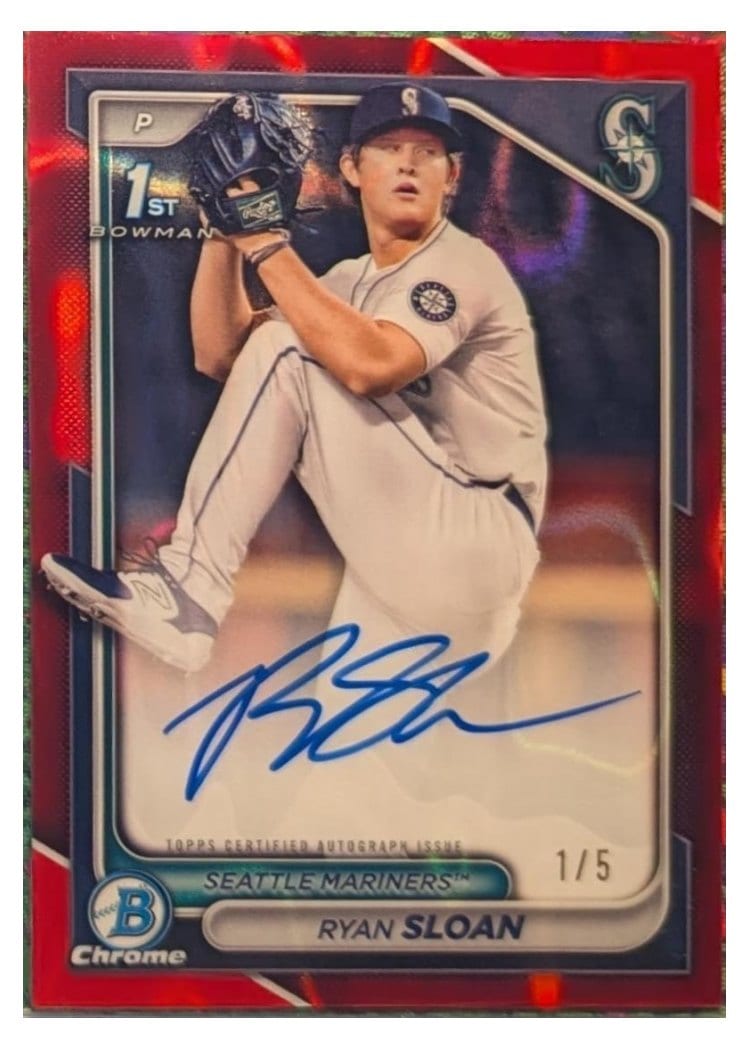 2024 Bowman Draft Chrome Prospect Autographs Ryan Sloan #CPA-RS card