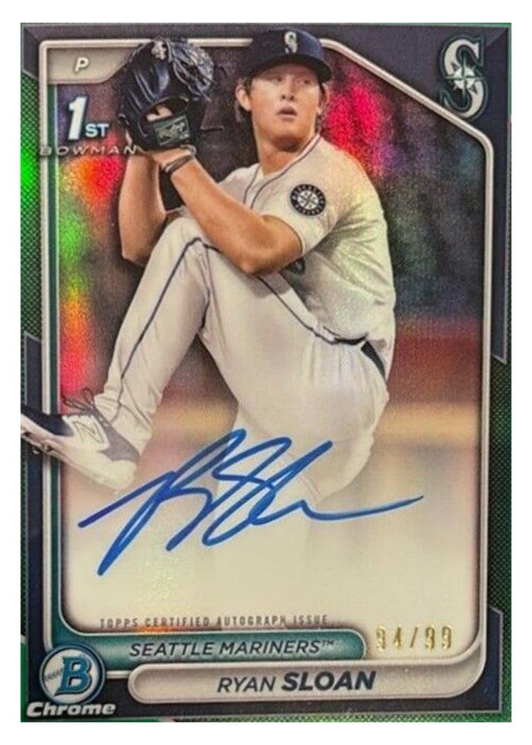 2024 Bowman Draft Chrome Prospect Autographs Ryan Sloan #CPA-RS card