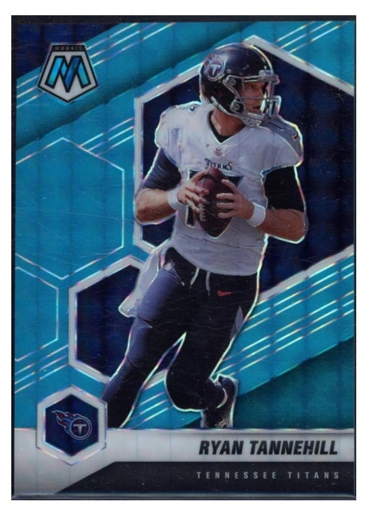 2021 Panini Mosaic Base Set Ryan Tannehill Blue Fluorescent #193 card