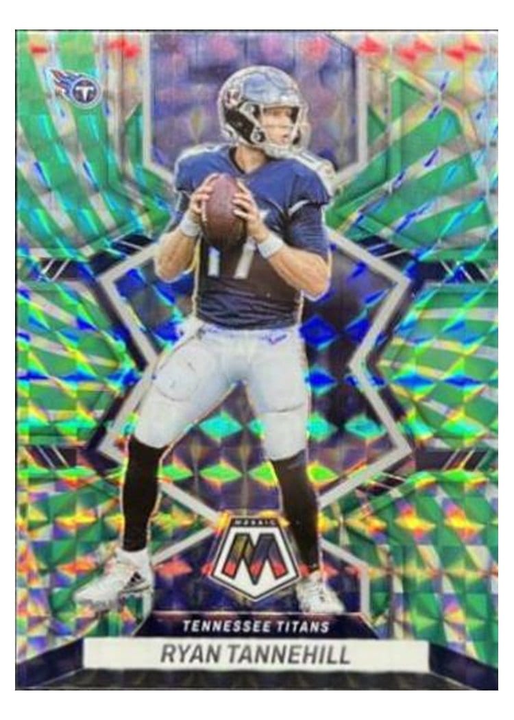 2022 Panini Mosaic Base Set Ryan Tannehill Green Swirl #189 card