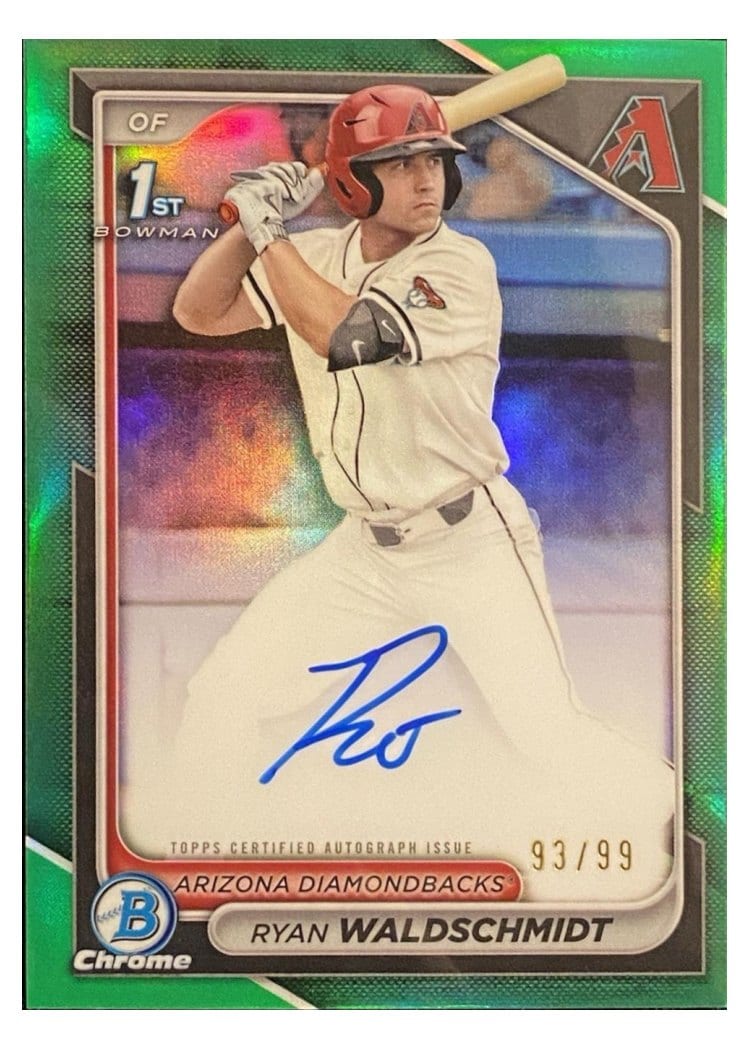 2024 Bowman Draft Chrome Prospect Autographs Ryan Waldschmidt #CPA-RW card