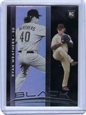 2021 Panini Chronicles Black Autographs Ryan Weathers #7 card