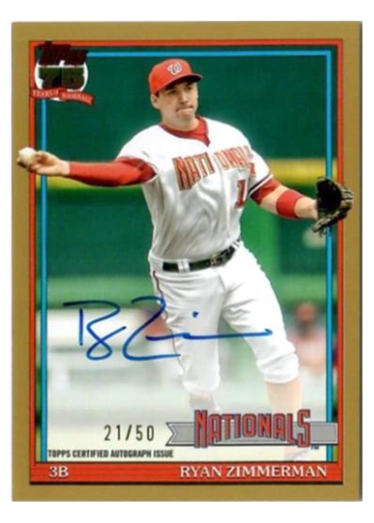2026 Topps 1991 Topps Autographs Ryan Zimmerman #91A-RZ card