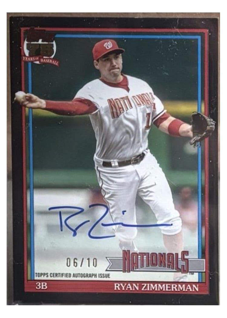 2026 Topps 1991 Topps Autographs Ryan Zimmerman #91A-RZ card
