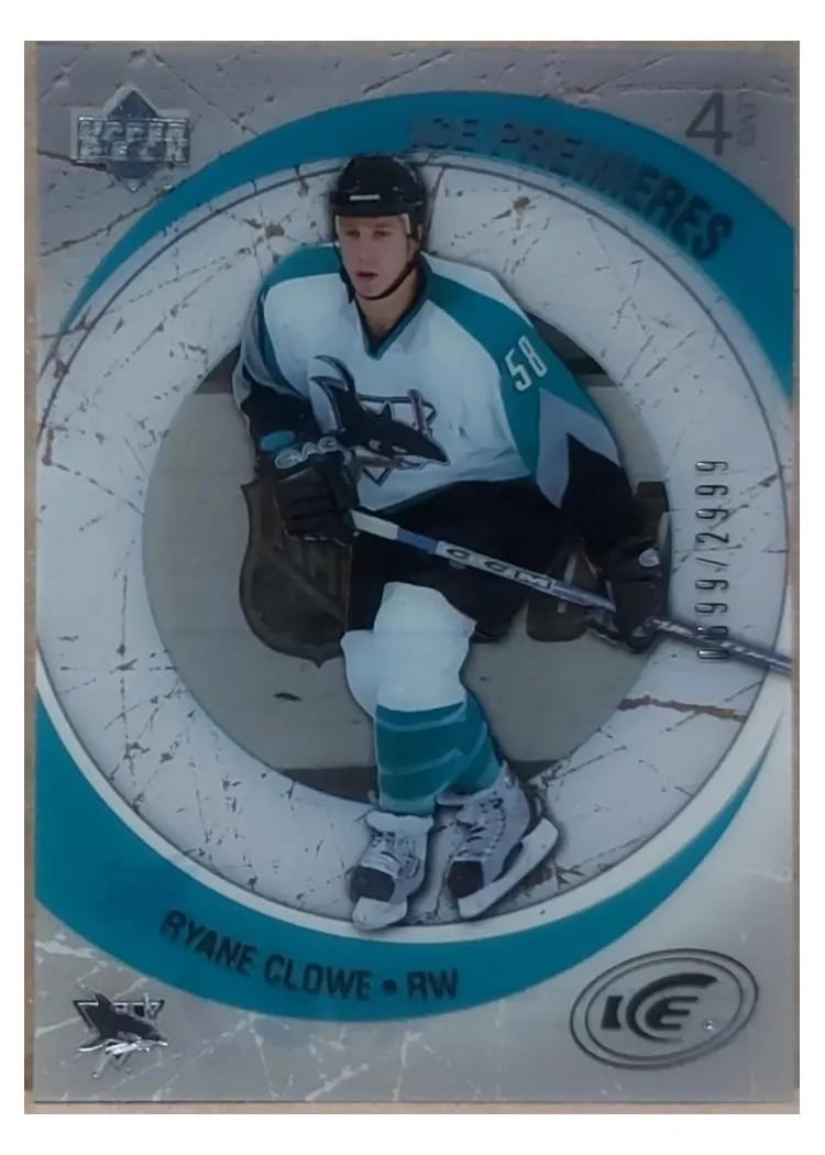 2005 Upper Deck Ice Ryane Clowe #163 card