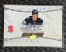 2024-25 Upper Deck Artifacts Autograph Facts Ryker Evans #AF-RE card
