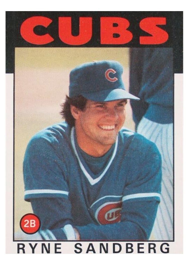 1986 Topps Ryne Sandberg #690 card