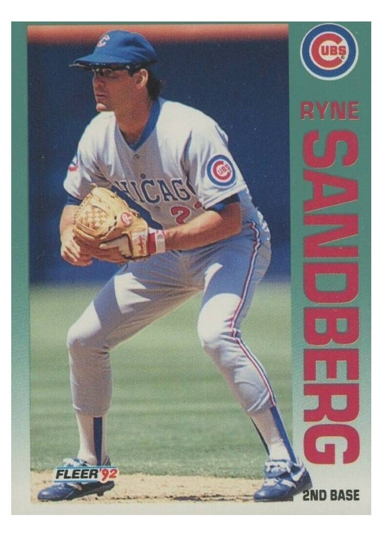 1992 Fleer Base Set Ryne Sandberg #389 card