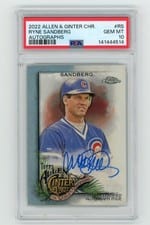 2021 Topps Allen & Ginter Chrome Autographs Ryne Sandberg #AGA-RS card