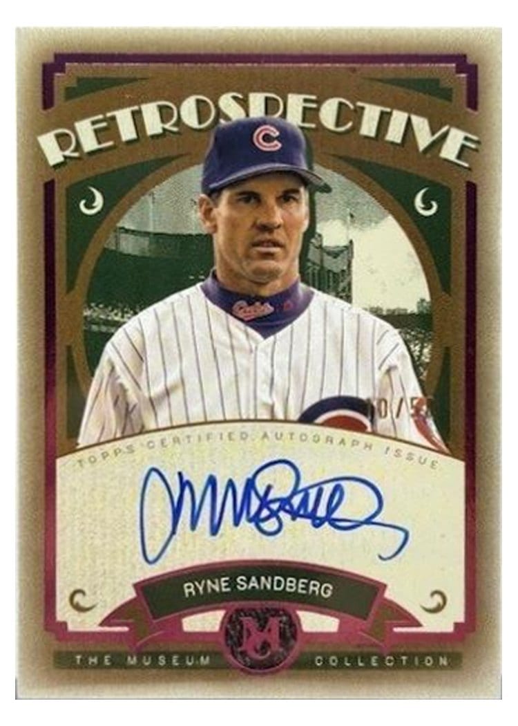 2025 Topps Museum Collection Retrospective Signatures Ryne Sandberg #RS-RS card