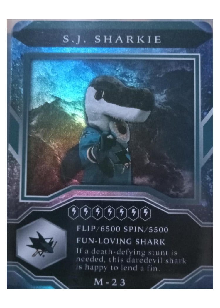 2021-22 Upper Deck MVP Mascot Gaming Cards S.J. Sharkie #M-23 card