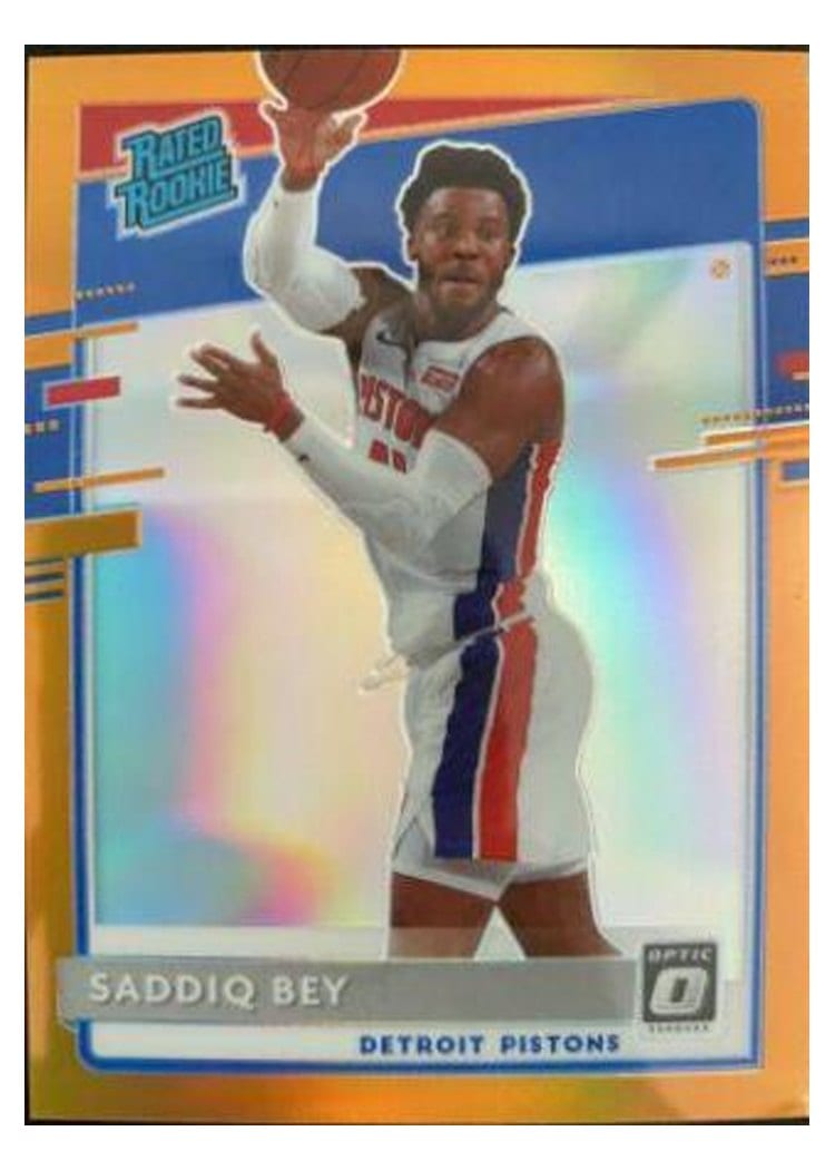 2020-21 Donruss Optic Base Set Saddiq Bey Orange #169 card