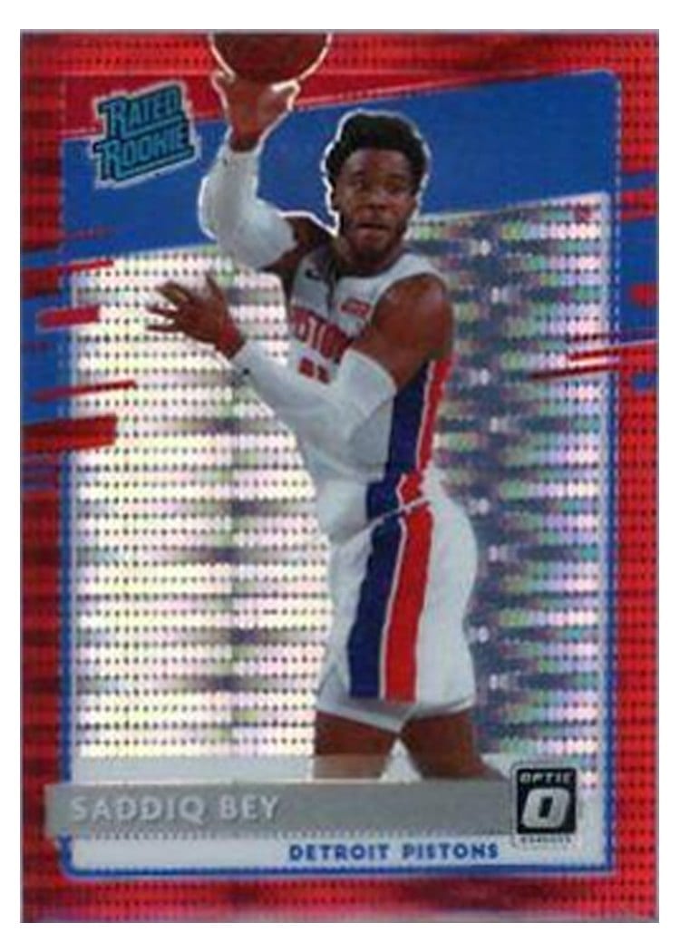 2020-21 Donruss Optic Base Set Saddiq Bey Red Pulsar #169 card