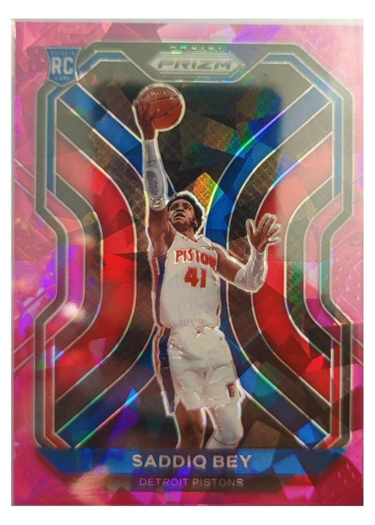 2020-21 Panini Prizm Base Set Saddiq Bey Pink Ice Prizm #284 card