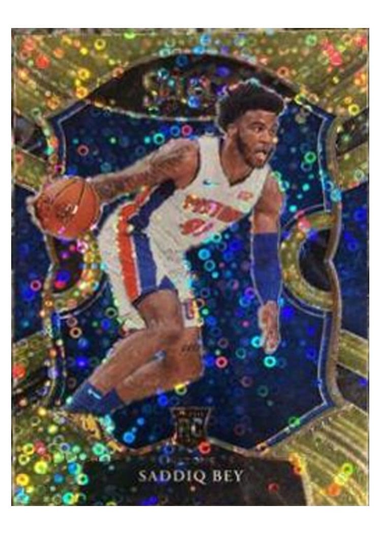 2020-21 Panini Select Base Set Saddiq Bey Gold Disco Prizm #79 card