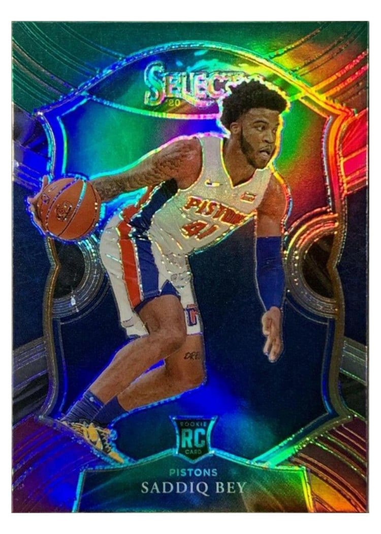 2020-21 Panini Select Base Set Saddiq Bey Green Prizm #79 card
