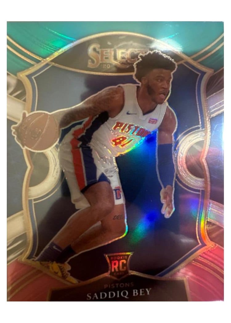 2020-21 Panini Select Base Set Saddiq Bey Teal White Pink #79 card