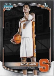 2025-26 Bowman Chrome Prospects Sadiq White #BCP-41 card