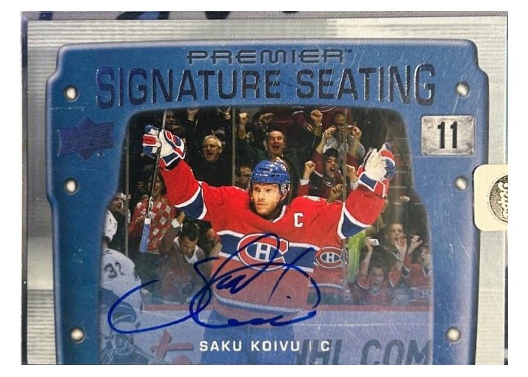 2021-22 Upper Deck Premier Premier Signature Seats Saku Koivu #PSS-SK